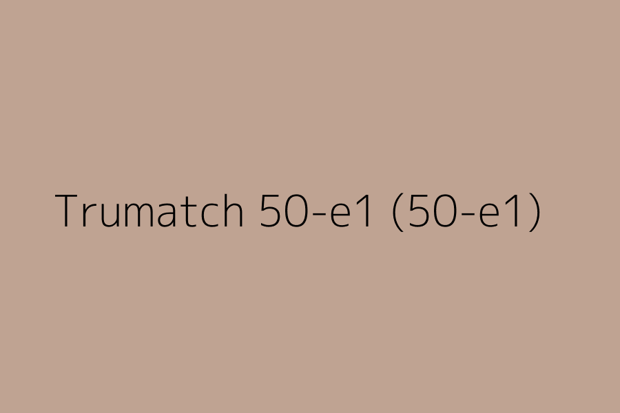 Trumatch 50-e1 (50-e1) represented in HEX code #bfa392