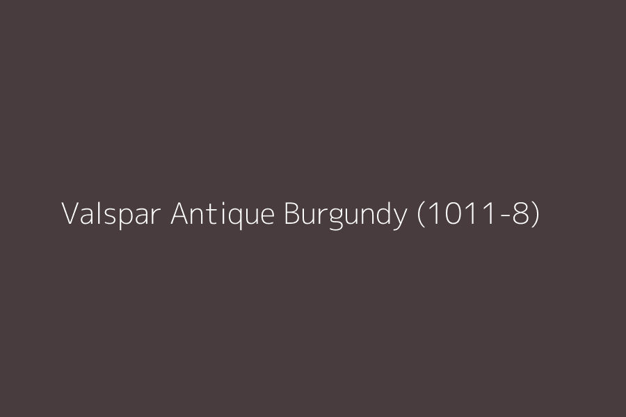 Valspar Antique Burgundy (1011-8) represented in HEX code #493C3F