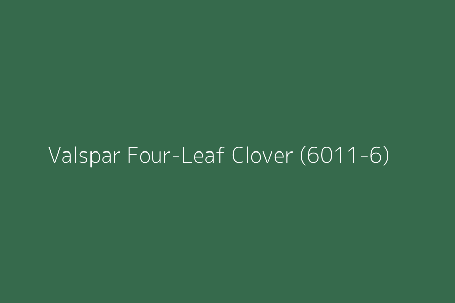 Valspar Four-Leaf Clover (6011-6) represented in HEX code #366A4C