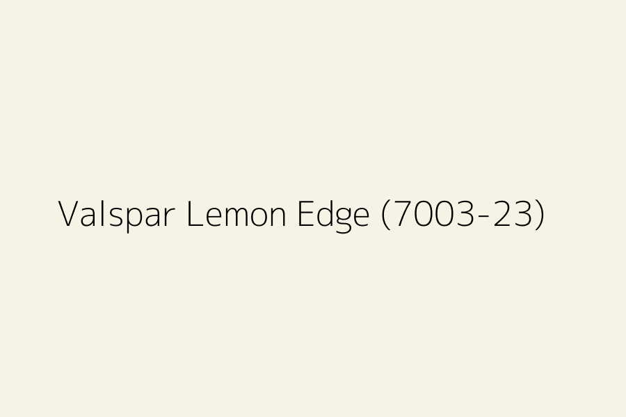 Valspar Lemon Edge (7003-23) represented in HEX code #f4f3e5