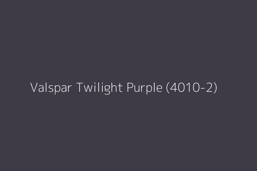 Valspar Twilight Purple (4010-2) represented in HEX code #3e3b46