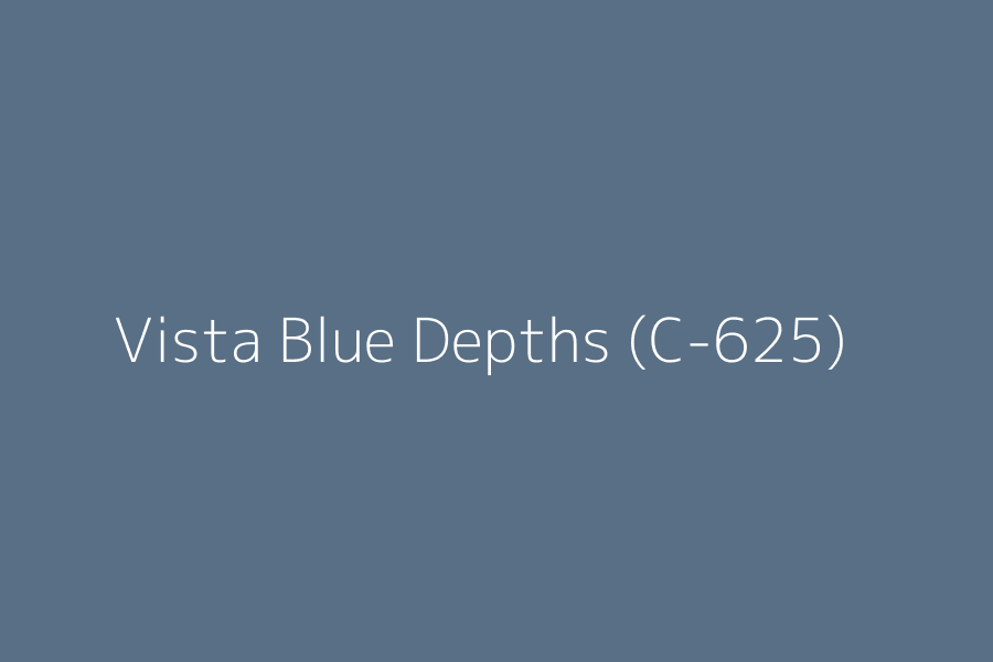 Vista Blue Depths (C-625) represented in HEX code #596f85