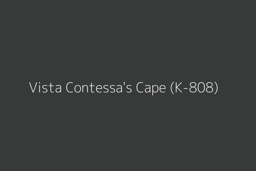 Vista Contessa's Cape (K-808) represented in HEX code #383a39