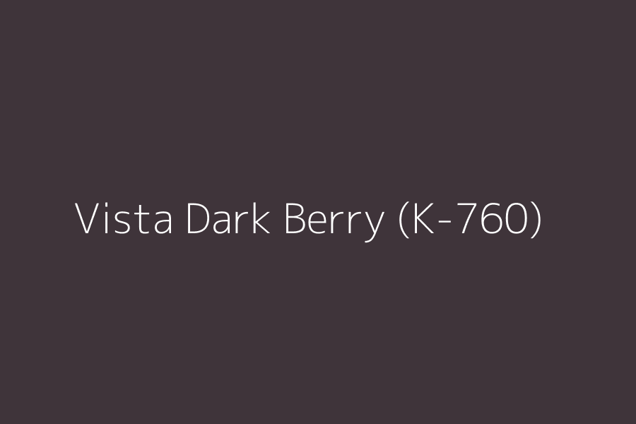 Vista Dark Berry (K-760) represented in HEX code #3f343a