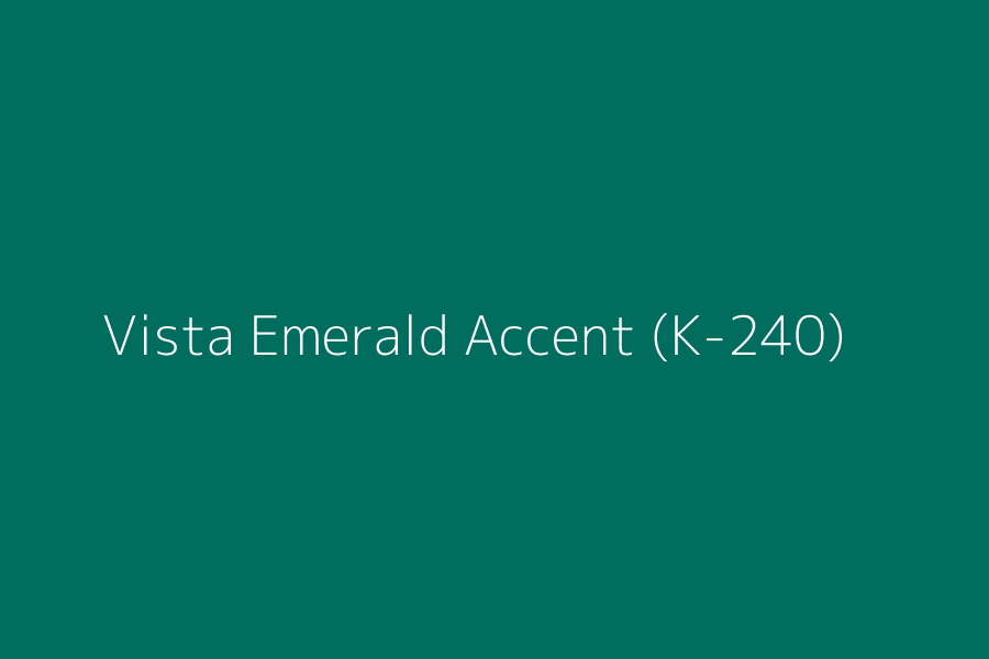 Vista Emerald Accent (K-240) represented in HEX code #006d5f