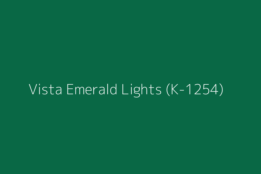 Vista Emerald Lights (K-1254) represented in HEX code #096845