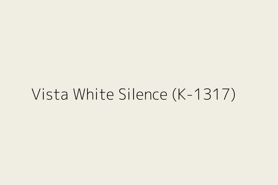 Vista White Silence (K-1317) represented in HEX code #F0EDE3
