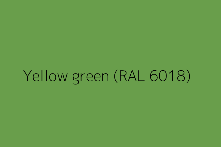 Yellow green (RAL 6018) represented in HEX code #699E4B