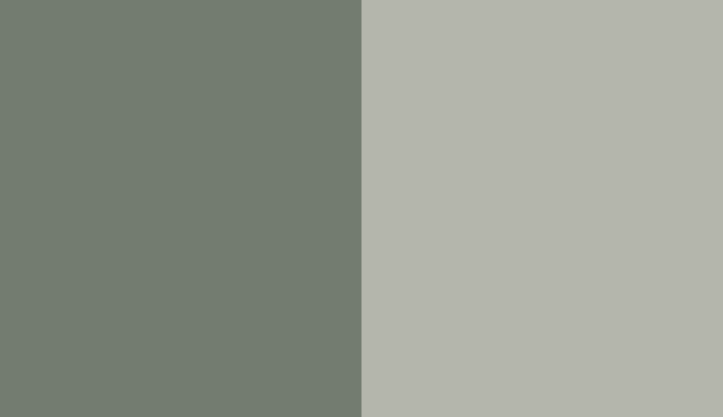 Colors Green Smoke (47) and Sea Haze (2137-50) side by side