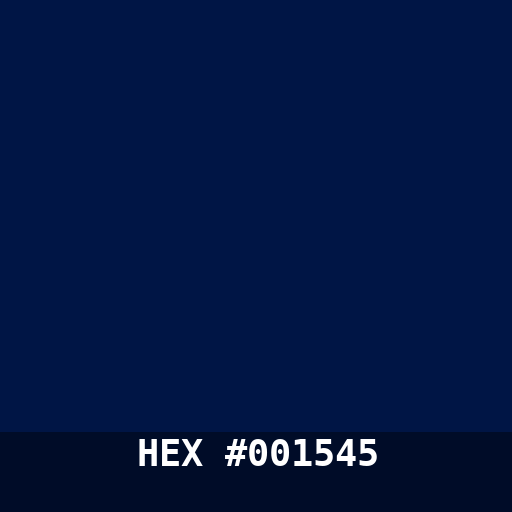 #001545 hex color swatch
