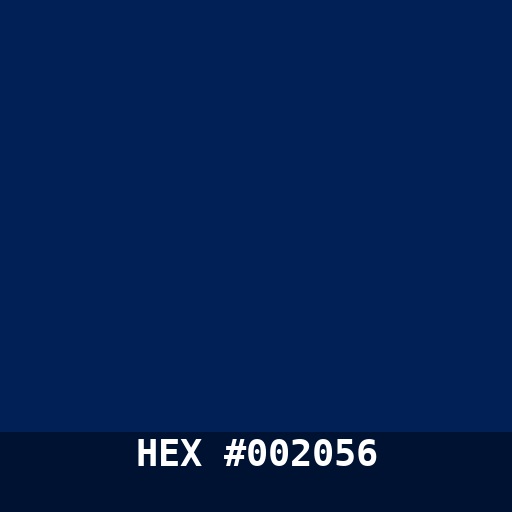 #002056 hex color swatch