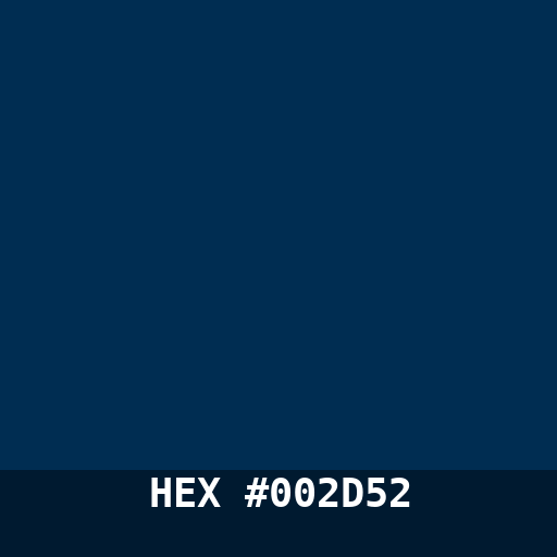 #002D52 hex color swatch