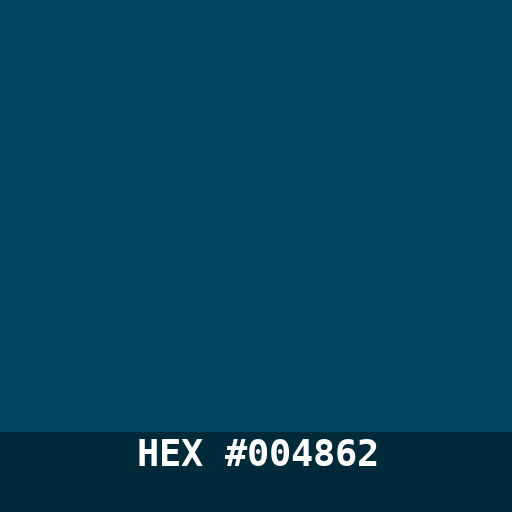 #004862 hex color swatch