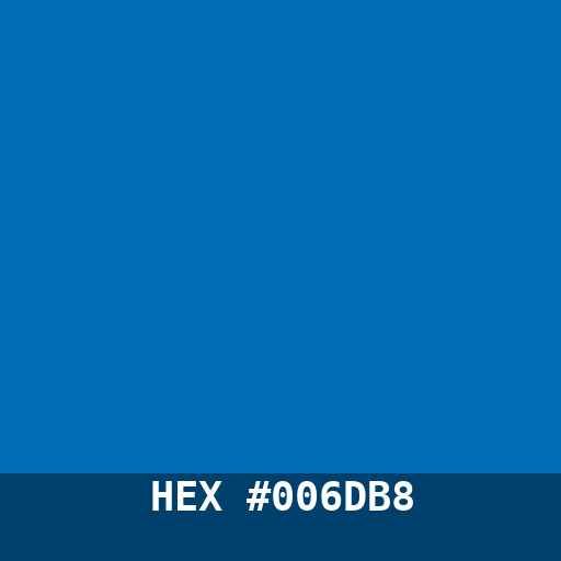 #006DB8 hex color swatch