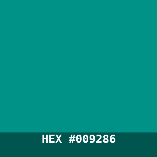 #009286 hex color swatch