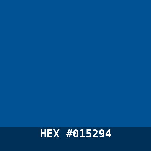 #015294 hex color swatch