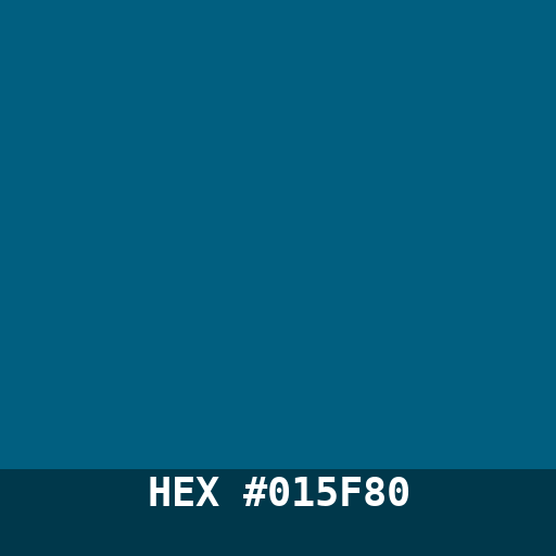 #015F80 hex color swatch