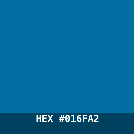 #016FA2 hex color swatch