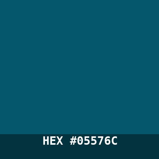 #05576C hex color swatch