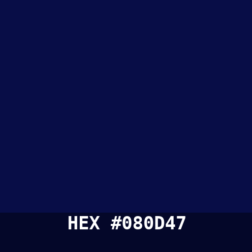 #080D47 hex color swatch