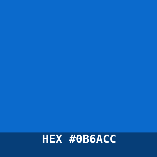 #0B6ACC hex color swatch