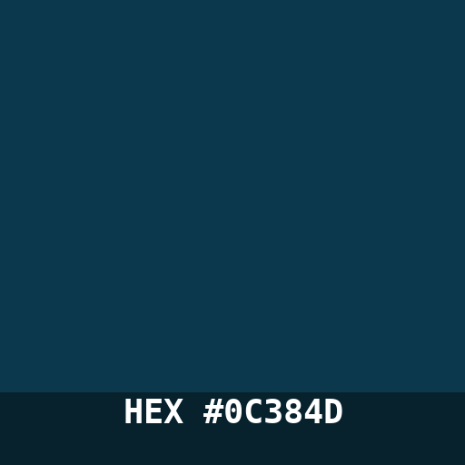 #0C384D hex color swatch