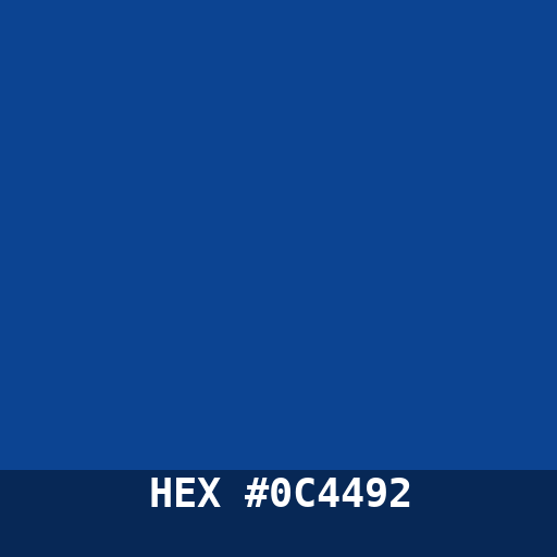#0C4492 hex color swatch