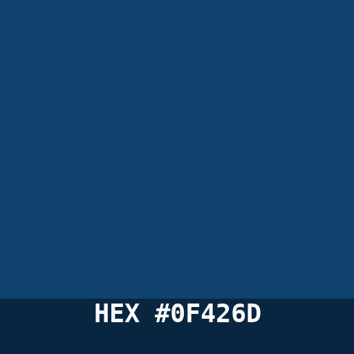 #0F426D hex color swatch