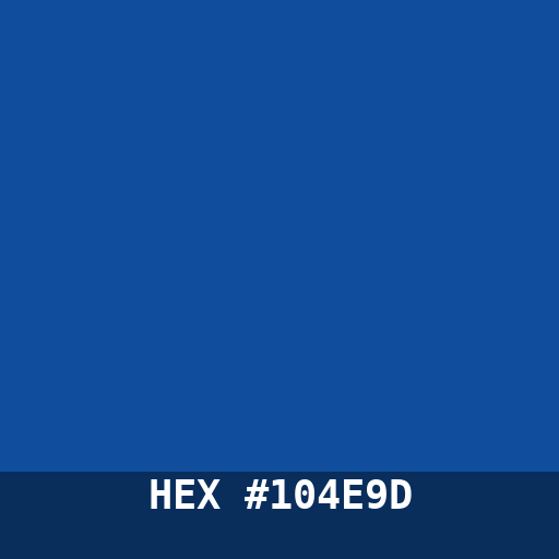 #104E9D hex color swatch