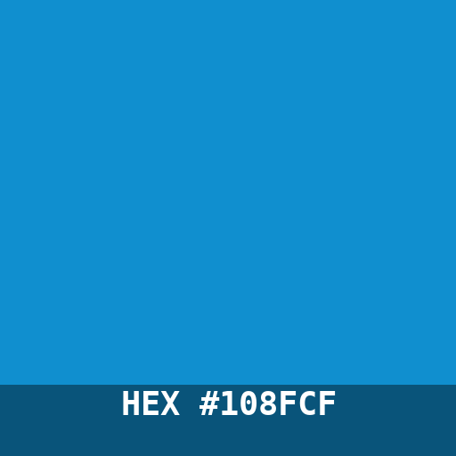 #108FCF hex color swatch