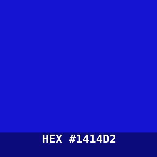 #1414D2 hex color swatch