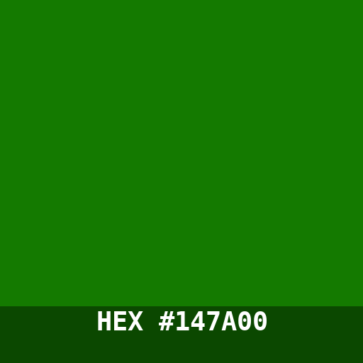 #147A00 hex color swatch