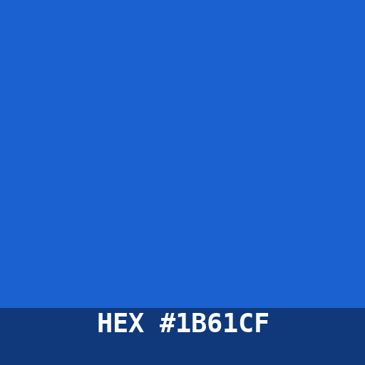 #1B61CF hex color swatch