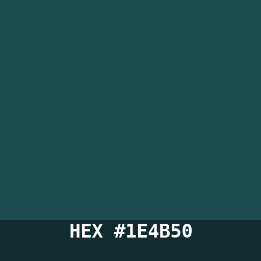 #1E4B50 hex color swatch