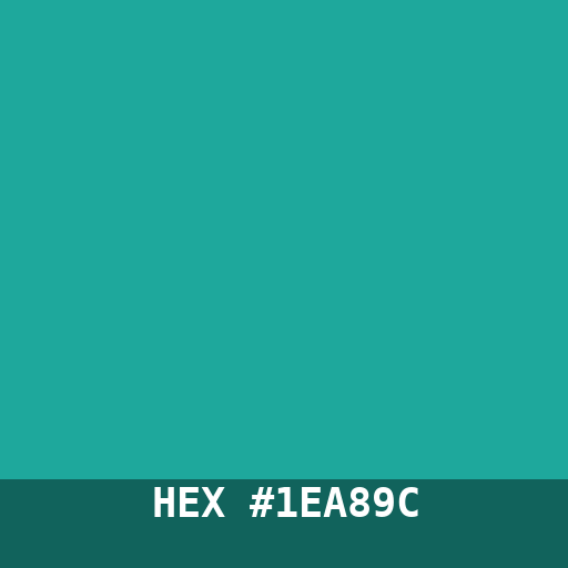 #1EA89C hex color swatch