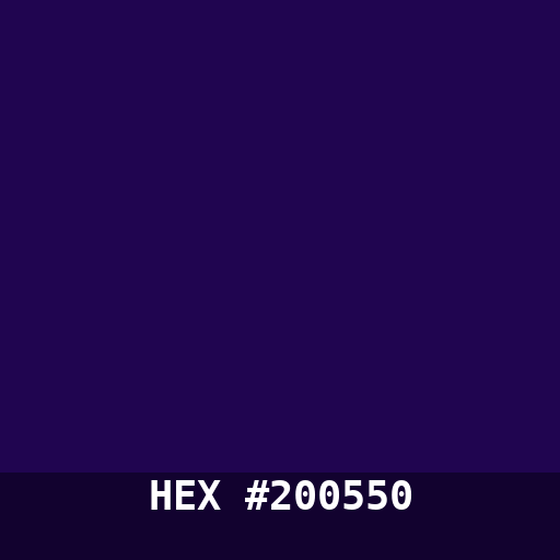 #200550 hex color swatch