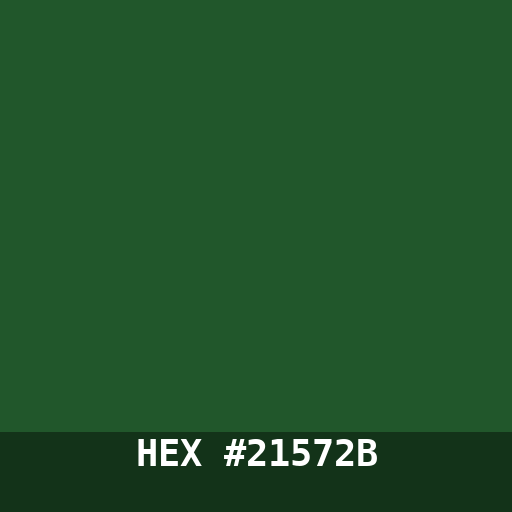 #21572B hex color swatch