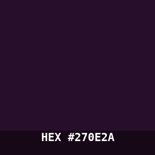 #270E2A hex color swatch