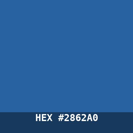 #2862A0 hex color swatch