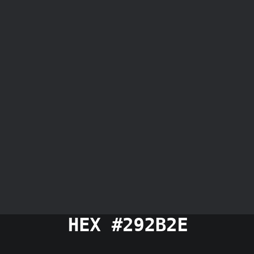 #292B2E hex color swatch