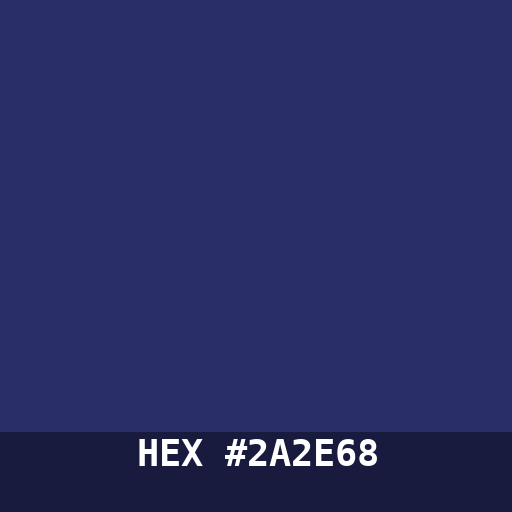 #2A2E68 hex color swatch