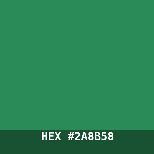 #2A8B58 hex color swatch