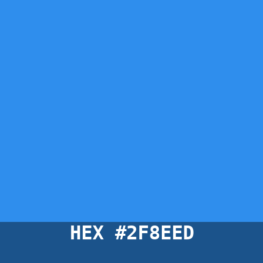 #2F8EED hex color swatch