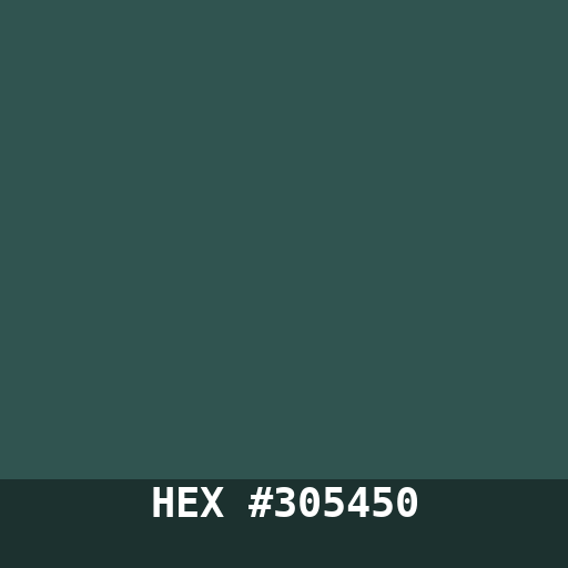 #305450 hex color swatch