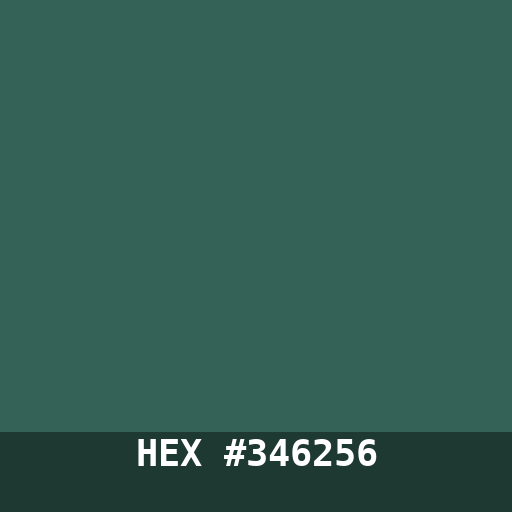 #346256 hex color swatch