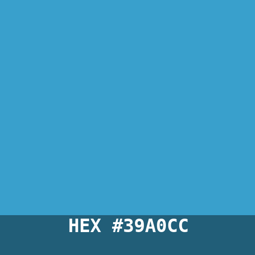 #39A0CC hex color swatch