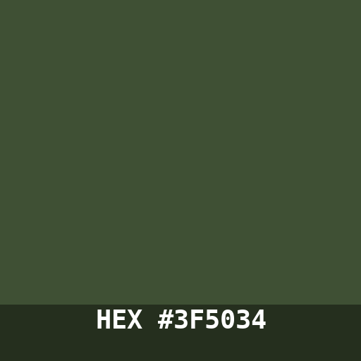 #3F5034 hex color swatch