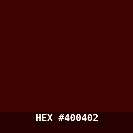 #400402 hex color swatch