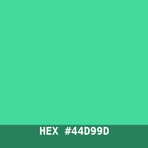 #44D99D hex color swatch