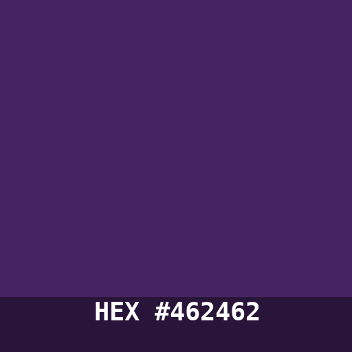 #462462 hex color swatch
